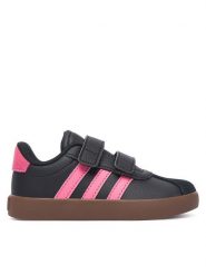 Adidas Sneakersy Vl Court 3.0 Shoes Kids KK4577 Czarny. Czarne buty sportowe dziewczęce Adidas, bez wzorów, ze skóry, bez zapięcia. Za 179.99 zł.