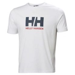 Koszulka męska HH Logo 3.0. Białe koszulki sportowe męskie Helly Hansen, m, bez wzorów, z bawełny, bez kołnierzyka, bez ramiączek, żeglarskie. Za 176.35 zł.