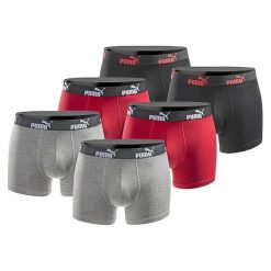 Bokserki majtki męskie Puma Boxershorts 6-pak bawełniane. Czarne bokserki męskie Puma, m, bez wzorów, z bawełny. Za 179.00 zł.