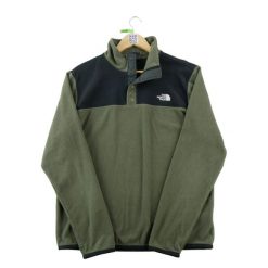 Second life - Męski polarowy sweter z kołnierzem stójką - Stan bardzo dobry. Zielone swetry przez głowę męskie The North Face, m, bez wzorów, z dresówki, bez kołnierzyka. Za 164.76 zł.