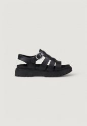 Buty sportowe Kobieta TIMBERLAND FISHERMAN SANDAL. Czarne obuwie sportowe damskie Timberland, bez wzorów, ze skóry, trekkingowe. Za 467.45 zł.