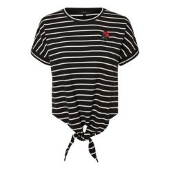 Vero Moda Damskie Koszulka Liros S / S Tee Tie d2-3 Czarne (Rozmiar Xs). Bluzki damskie marki Vero Moda. W wyprzedaży za 59.00 zł.