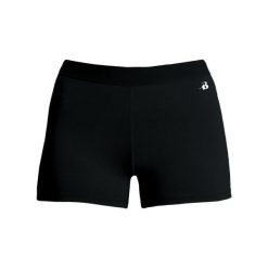 Szorty Pro Compression Fitness Adults Ladies. Czarne szorty sportowe damskie BADGER SPORT, xs, bez wzorów, z elastanu, na fitness i siłownię. Za 150.98 zł.