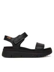 Pikolinos Sandały Palma W4N-0940 Czarny. Czarne sandały damskie Pikolinos, bez wzorów, ze skóry, bez obcasa, na płaskiej podeszwie, bez zapięcia. Za 559.99 zł.