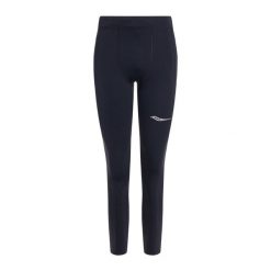 Legginsy do biegania męskie Saucony Bell Lap Tight. Czarne legginsy sportowe męskie Saucony, m, bez wzorów, do biegania. Za 259.99 zł.