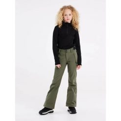 Dziewczęce spodnie narciarskie Protest Lole Softshell. Zielone spodnie materiałowe dla dziewczynek Protest, na zimę, bez wzorów, z nylonu. Za 393.00 zł.