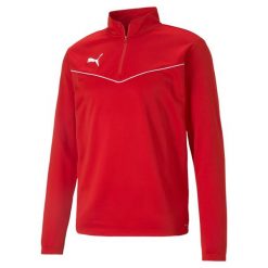 Puma Teamrise 1/4 Zip Top Czerwona Bluza Dorosłych. Białe bluzy męskie Puma, m, bez wzorów, bez kaptura, do biegania. Za 214.00 zł.