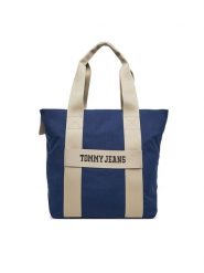 Tommy Jeans Torba Tjm Retro Cool Tote AM0AM13278 Granatowy. Niebieskie torby na ramię męskie Tommy Jeans, bez wzorów, z jeansu, retro, na ramię. Za 259.99 zł.