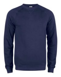 Clique Premium OC Roundneck Bluza z bawełny organicznej - dark navy. Niebieskie bluzy męskie CLIQUE, m, bez wzorów, z bawełny, bez kaptura. Za 233.08 zł.