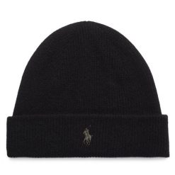 Czapka Polo Ralph Lauren. Czarne czapki i kapelusze męskie Polo Ralph Lauren, na zimę, bez wzorów. Za 529.99 zł.