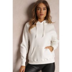Biała Bluza Kangurka z Polarem Monei. Białe bluzy damskie Renee, xl, bez wzorów, z dzianiny. Za 39.99 zł.