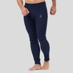 Legginsy męskie Odlo BL BOTTOM long ACTIVE WARM ECO. Niebieskie legginsy sportowe męskie Odlo, l, bez wzorów, na fitness i siłownię. W wyprzedaży za 212.49 zł.