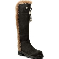 Kozaki TWINSET - Stivale CA7TAN Nero/Deep 01651. Czarne kozaki damskie Twinset, z materiału. W wyprzedaży za 989.00 zł.