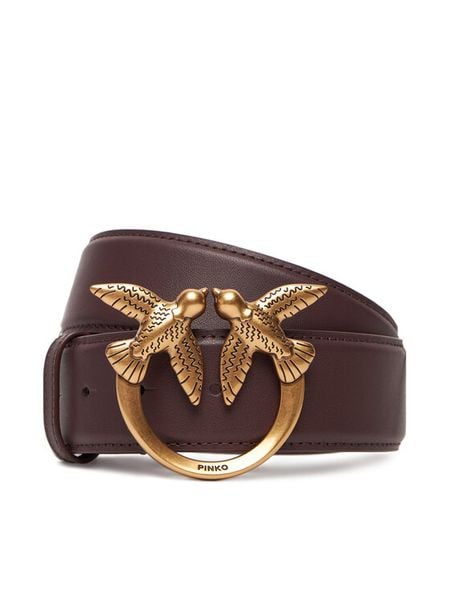 PINKO Pasek Damski Love Berry H4 Belt AI 25-26 PLT01 100120 A0F1 Fioletowy. Fioletowe paski damskie Pinko, bez wzorów, ze skóry. Za 569.99 zł.