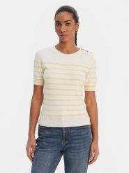 Morgan Sweter 251-MTERI Żółty Slim Fit. Żółte swetry damskie Morgan, xl, bez wzorów, z wiskozy, bez kołnierzyka, bez ramiączek, bez kaptura. Za 189.99 zł.