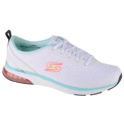 Buty do chodzenia damskie, Skechers Skech-Air Edge - Mellow Days. Białe obuwie sportowe damskie Skechers, bez wzorów, z materiału, trekkingowe. Za 299.99 zł.