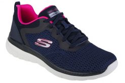 Buty sportowe Sneakersy damskie, Skechers Bountiful-Quick Path. Niebieskie obuwie sportowe damskie Skechers, bez wzorów, z materiału, trekkingowe. Za 226.10 zł.