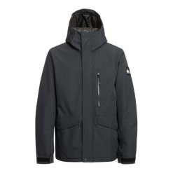 Kurtka do sportów zimowych męska MISSION SOLID. Szare kurtki męskie Quiksilver, m, bez wzorów, z poliesteru, sportowe, bez kaptura. Za 979.00 zł.