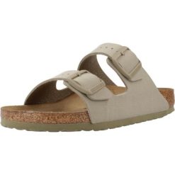 Klapki damskie Birkenstock Arizona Faded. Brązowe klapki damskie Birkenstock, bez wzorów, z materiału, bez obcasa, bez zapięcia. Za 296.10 zł.