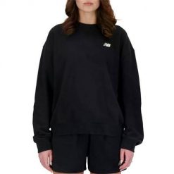 Bluza sportowa damska New Balance WT41508BK. Czarne bluzy sportowe damskie New Balance, m, bez wzorów, bez kaptura, trekkingowe. Za 326.00 zł.