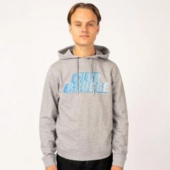 Bluza z kapturem Club Brugge dla mężczyzn. Szare bluzy męskie CLUB BRUGGE KV, m, bez wzorów, z bawełny, z kapturem. Za 199.99 zł.