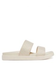 Calvin Klein Klapki Flat Slide Jacq HW0HW02486 Écru. Klapki damskie Calvin Klein, bez wzorów, z materiału, bez obcasa. W wyprzedaży za 289.99 zł.