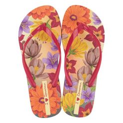 Japonki basenowe damskie Ipanema Verao. Czerwone klapki damskie Ipanema, bez wzorów, z materiału, wakacyjne, bez obcasa. Za 75.04 zł.