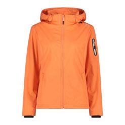 Kurtka damska turystyczna CMP 39A5016. Brązowe kurtki damskie CMP, l, bez wzorów, z softshellu, z kapturem, trekkingowe. Za 340.00 zł.
