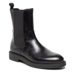 Sztyblety Vagabond Shoemakers. Czarne botki damskie Vagabond Shoemakers, bez obcasa, na płaskiej podeszwie, bez zapięcia. Za 609.99 zł.