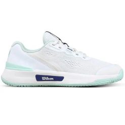 Damskie buty do tenisa Wilson Intrigue Pro. Białe obuwie sportowe damskie Wilson, bez wzorów, z gumy, tenisowe. Za 512.00 zł.