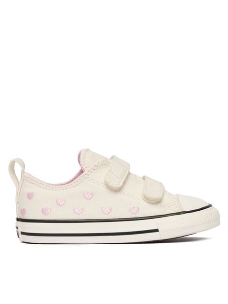 Converse Trampki Chuck Taylor All Star Easy-On A19067C Biały. Białe trampki i tenisówki dziewczęce Converse, bez wzorów, z materiału, bez zapięcia. Za 186.99 zł.