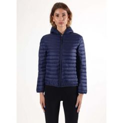 Kurtka z kaptur na co dzień na siłownię. Niebieskie kurtki damskie LEONE 1947 APPAREL, bez wzorów, z poliesteru, bez kaptura, na fitness i siłownię. W wyprzedaży za 273.65 zł.