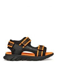 Geox Sandały J Sandal Airadyum Bo J45F1B 014ME C0038 S Czarny. Czarne sandały chłopięce Geox, z materiału, bez zapięcia. Za 249.99 zł.