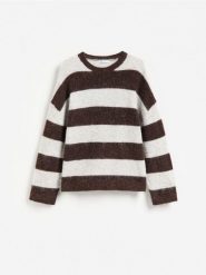 Sweter z wełną z alpaki - wielobarwny. Swetry damskie Reserved, l, bez wzorów, z dzianiny, bez kołnierzyka, bez ramiączek, bez kaptura. Za 199.99 zł.