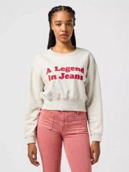 DAMSKA BLUZA WRANGLER RELAXED SWEATSHIRT OAT 112362582. Bluzy damskie Wrangler, xs, bez wzorów, bez kaptura. Za 149.99 zł.