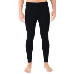 Atlas - Męskie Leginsy z 100% Wełny Merino (195 g/m²) M, Czarny. Czarne legginsy sportowe męskie WOOLONA, m, bez wzorów, z materiału, do biegania. Za 297.00 zł.
