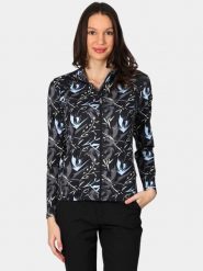 Sweter Damski Luhta Armisvesi. Czarne swetry damskie Luhta, m, bez wzorów, z elastanu, bez kołnierzyka, bez ramiączek, długie, bez kaptura. Za 369.00 zł.