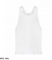 JHK - Sportowo-plażowy t-shirt bez rękawków biały M. Białe koszulki sportowe męskie JHK, m, bez wzorów, bez kołnierzyka, bez ramiączek. Za 18.86 zł.