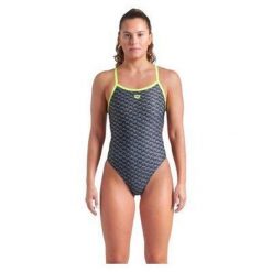 Strój do pływania Arena Monogram Dark Sage Challenge Back. Zielone kostiumy jednoczęściowe damskie Arena, xs, bez wzorów, sportowe, do pływania. Za 199.99 zł.