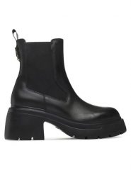 Liu Jo Botki Carrie 19 SF3057 PX241 Czarny. Czarne botki damskie Liu Jo, ze skóry, bez obcasa, na słupku, bez zapięcia. Za 1,079.00 zł.