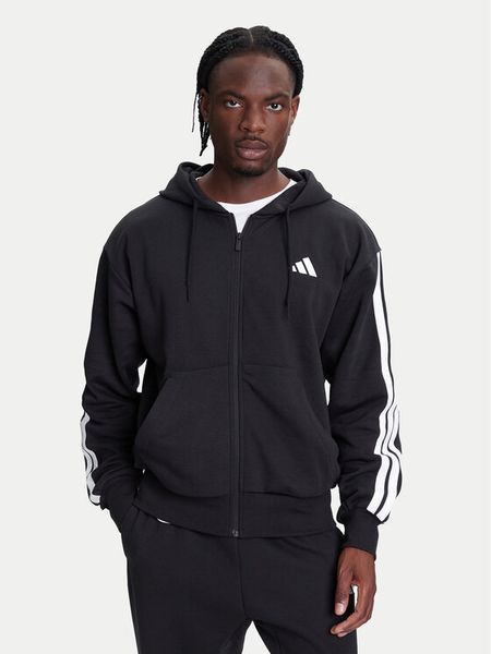 Adidas Bluza Essentials 3-Stripes JD1870 Czarny Regular Fit. Czarne bluzy męskie Adidas, m, bez wzorów, z syntetyku, bez kaptura. Za 249.99 zł.