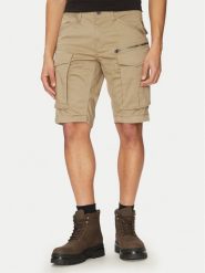 G-Star Raw Szorty materiałowe Rovic Zip D26214-5126 6059 Khaki Relaxed Fit. Brązowe szorty męskie G-Star Raw, m, bez wzorów, z bawełny, retro. Za 339.99 zł.