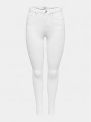 ONLY Jeansy Power 15250153 Biały Skinny Fit. Białe jeansy damskie Only. Za 129.99 zł.