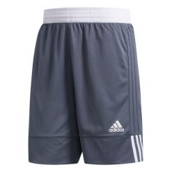 Krótkie spodenki adidas 3G Speed Reversible. Białe krótkie spodenki sportowe męskie Adidas, bez wzorów, z poliesteru, do koszykówki. Za 126.40 zł.