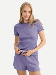 Triumph Koszulka piżamowa Mix & Match 10227214 Fioletowy Regular Fit. Fioletowe koszule nocne damskie Triumph, bez wzorów, z syntetyku, bez ramiączek. Za 109.99 zł.