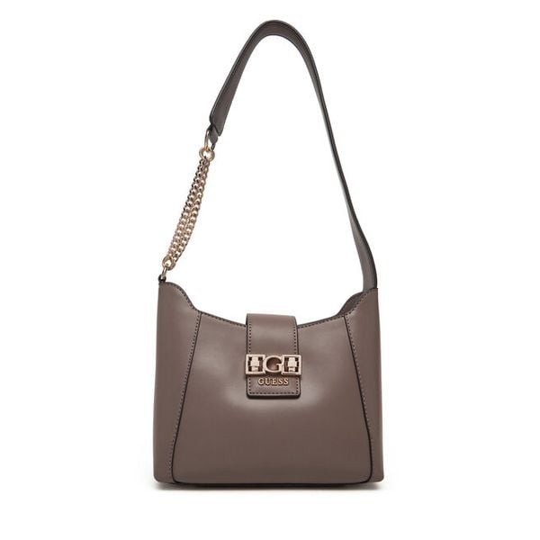 Torebka Guess. Brązowe torebki do ręki damskie Guess, z aplikacjami, klasyczne, bez dodatków. Za 319.99 zł.