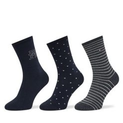 Skarpety długie Tommy Hilfiger. Niebieskie skarpety damskie Tommy Hilfiger, bez wzorów. Za 99.99 zł.