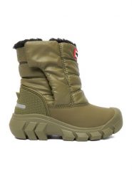 Hunter Śniegowce CEO-CP86-26157(III)CH Khaki. Brązowe buty zimowe chłopięce Hunter, bez wzorów, z materiału, bez zapięcia. Za 269.99 zł.