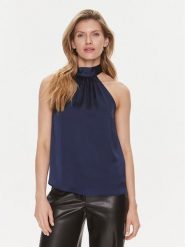 Marciano Guess Bluzka Ethereal 4RGH17 7008A Granatowy Regular Fit. Niebieskie bluzki damskie Marciano Guess, z aplikacjami, z syntetyku, bez kołnierzyka, bez ramiączek. Za 549.99 zł.