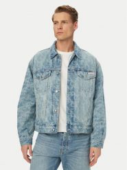 Calvin Klein Jeans Kurtka jeansowa LV04RG764G Niebieski Regular Fit. Niebieskie kurtki męskie Calvin Klein Jeans, m, bez wzorów, z bawełny, bez kaptura. Za 699.99 zł.